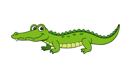 Fototapeta premium Realistic Crocodile vector art isolated on white background