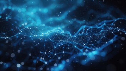 Abstract Blue Network Background