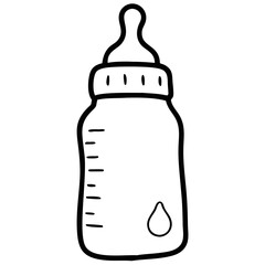 Baby Milk Bottle icon Vector Design.