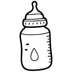 Baby Milk Bottle icon Vector Design.