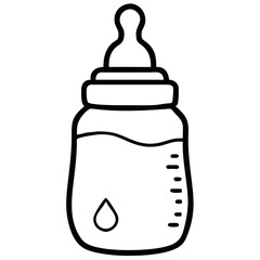 Baby Milk Bottle icon Vector Design.