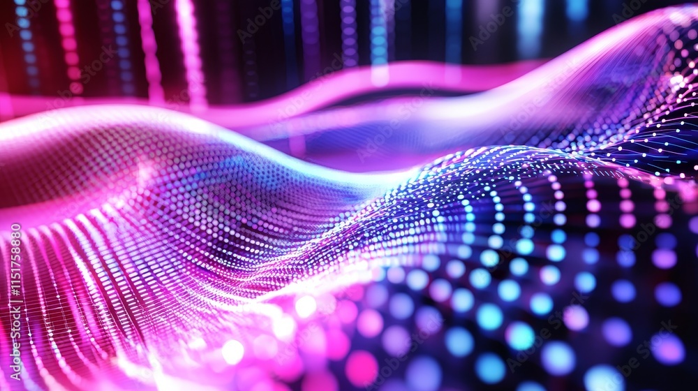 Poster innovative digital chart with ai features in vibrant soft colors and layers