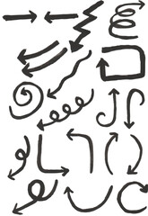 Arrow sign direction hand drawn watercolour illustration clipart	doodle