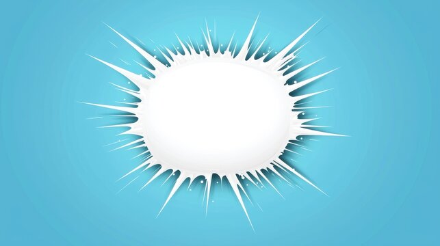 recommend clip art: Explosive cartoon speech bubble design blue background graphic art