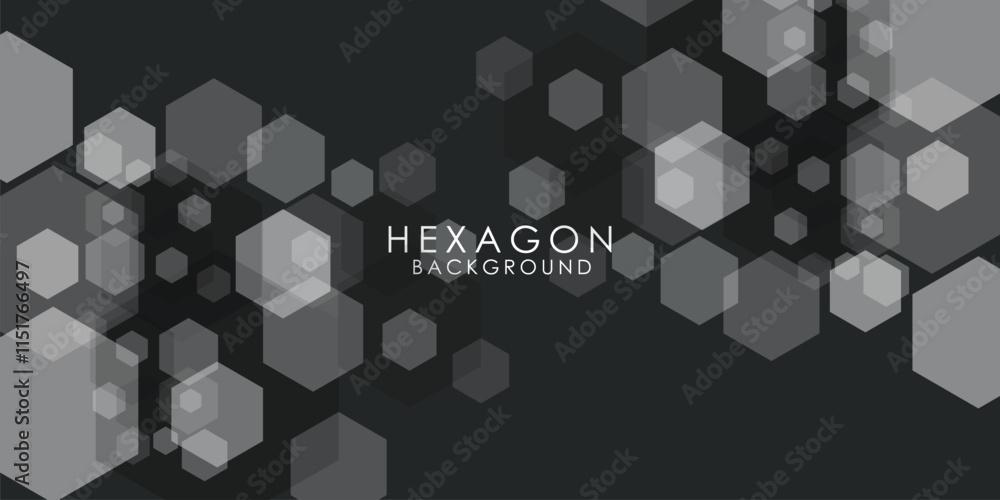 Poster abstract modern hexagon background. white and grey honey pattern geometric texture