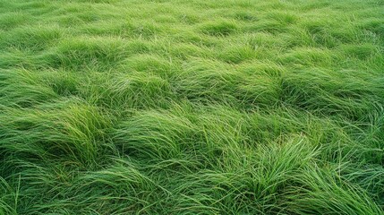 Lush Green Grass Blowing Gently In The Wind