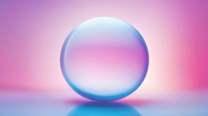 Obraz premium A translucent blue egg on a pastel background