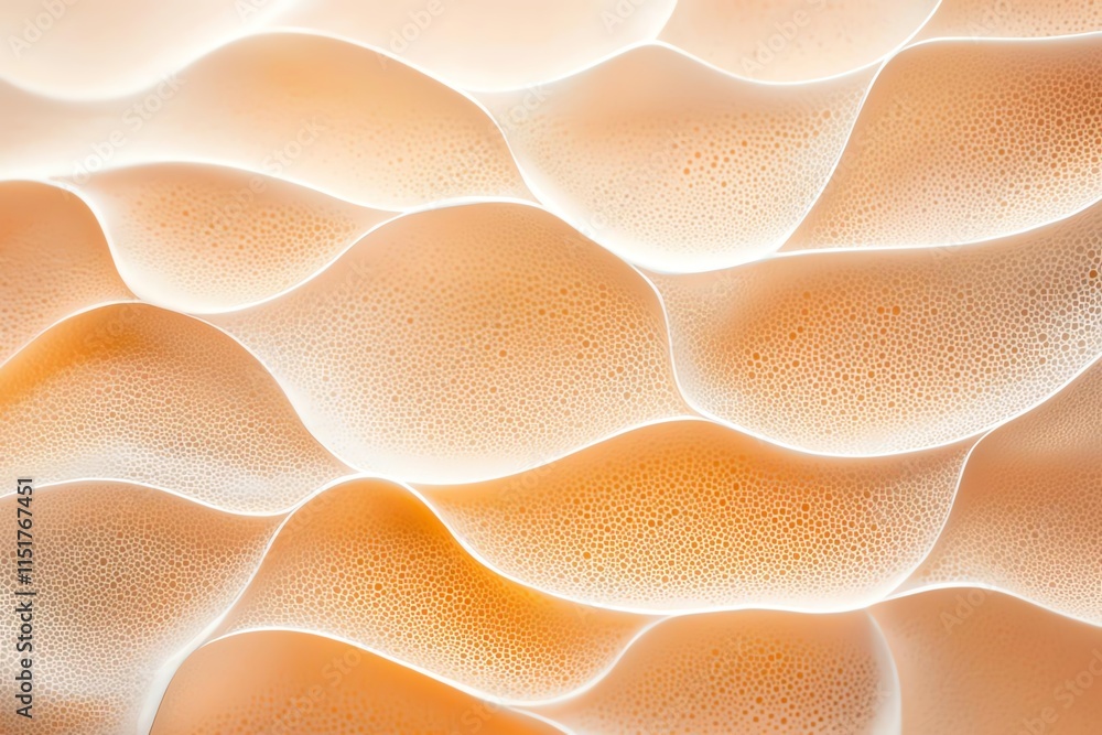 Poster abstract macro close-up of smooth, creamy, beige texture with delicate patterns