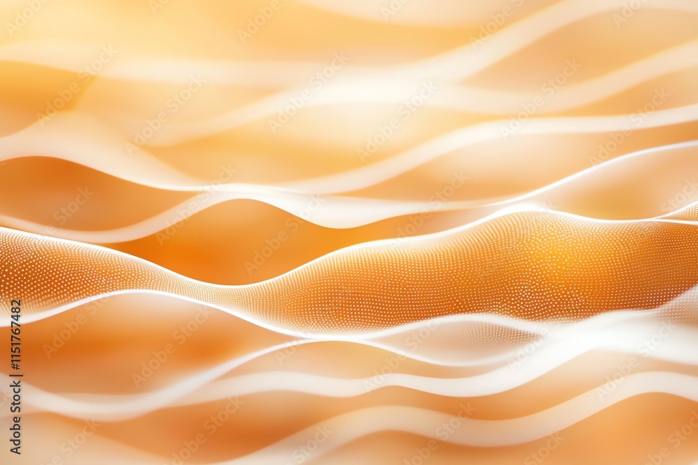 Poster abstract orange and white wavy pattern background with fluid lines creating a dynamic texture, ideal