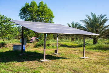The use of solar cells in the gardens of  famers in rural areas of Thailand