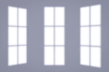 Window shadow drop on white wall mockup background. Windows reflection against white wall, sunshade on windows