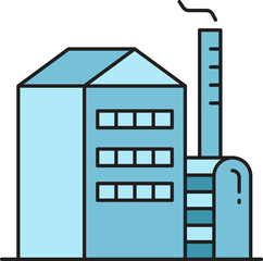 Obraz premium Factory Building Icon