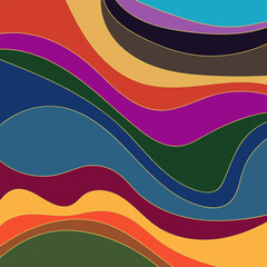 ABSTRACT BACKGROUND WITH HAND DRAWN SHAPES COLORFUL FLAT DESIGN VECTOR TEMPLATE FOR WALLPAPER, COVER DESIGN