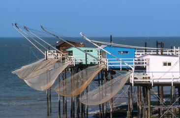 Cabane de pêcheurs, carrelet, La Palmyre, 17, Charente Maritime, France