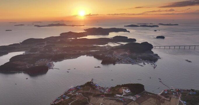 보령시 원산도의 석양