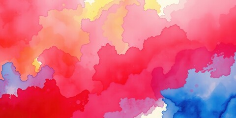 Obraz premium Abstract Colorful Watercolor Background Texture Vibrant Hues and Organic Shapes
