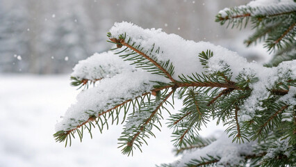 snow covered fir tree