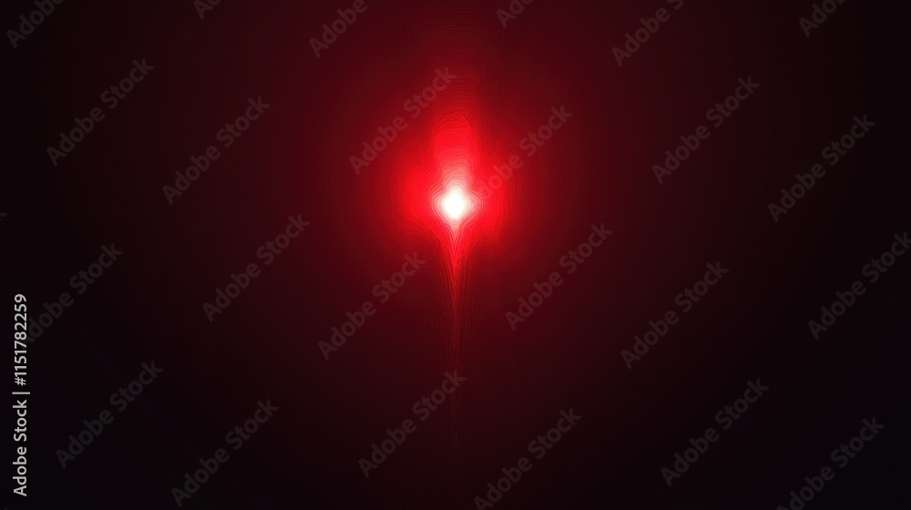 Poster a dark gradient background transitioning from black to red with a glowing central heart.