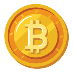 Obraz premium Golden bitcoin coin