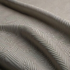 A close up of a textured fabric with a repeating geometric pattern creating a sense of depth and dimension