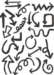 Arrow sign direction hand drawn watercolour illustration clipart	doodle