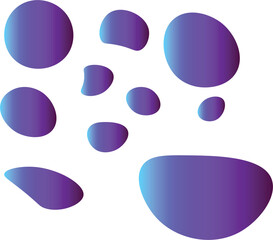 Blue and Purple Gradient Abstract Shapes