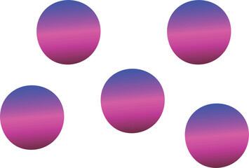 Abstract Gradient Circles in Varied Arrangements