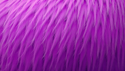Fototapeta premium Fluffy shaggy texture, vibrant purple color, abstract style, soft fibers, copy space