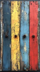 Distressed Wood Texture Colorful Planks Background