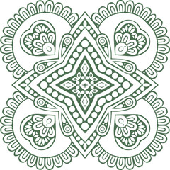 Beautiful flower art and mandala vector design
