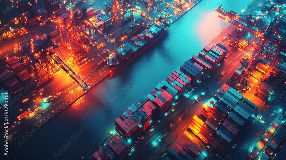 Poster smart global logistics network for efficient distribution operations