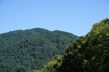 Naklejka premium 上高野から見た比叡山