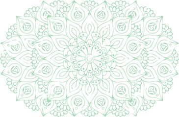 Beautiful flower art and mandala vector design