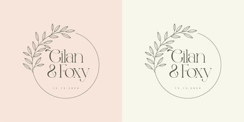 Wedding logotype initial wedding monogram vector