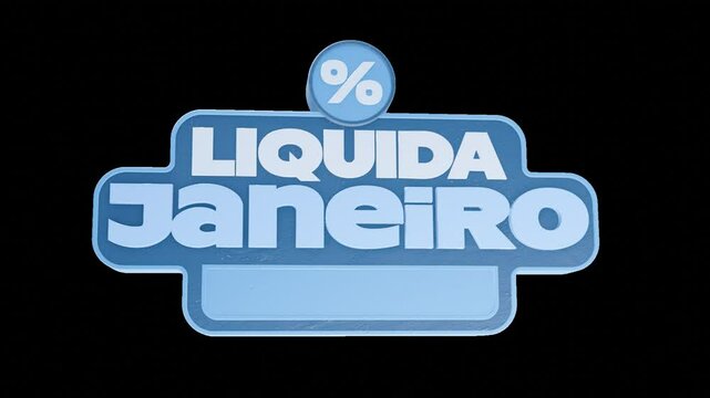 Selo 3d animado Liquida Janeiro, liquida&ccedil;&atilde;o, janeiro, compras, lojas, descontos.