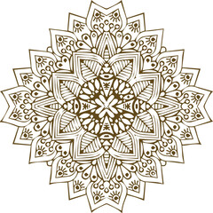 Beautiful flower art and mandala vector design