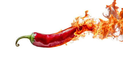 a red hot chili pepper with flames coming out of it