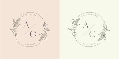 Wedding logotype initial wedding monogram vector