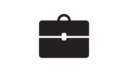 black briefcase isolated on white