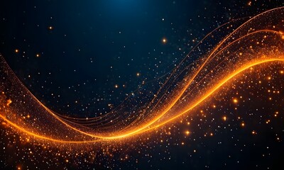 Abstract space-themed background with stars, galaxy, and glowing cosmic elements, wallpaper for windows and mac, Generative Ai