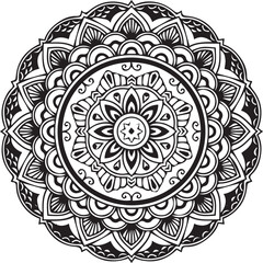 Beautiful flower art and mandala vector design