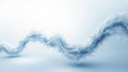 Elegant Semaglutide ice sculpture with dynamic flow against a minimalist background.