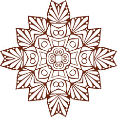 Beautiful flower art and mandala vector design