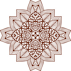 Beautiful flower art and mandala vector design
