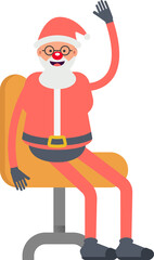 Santa Claus Character Sitting on Chair
