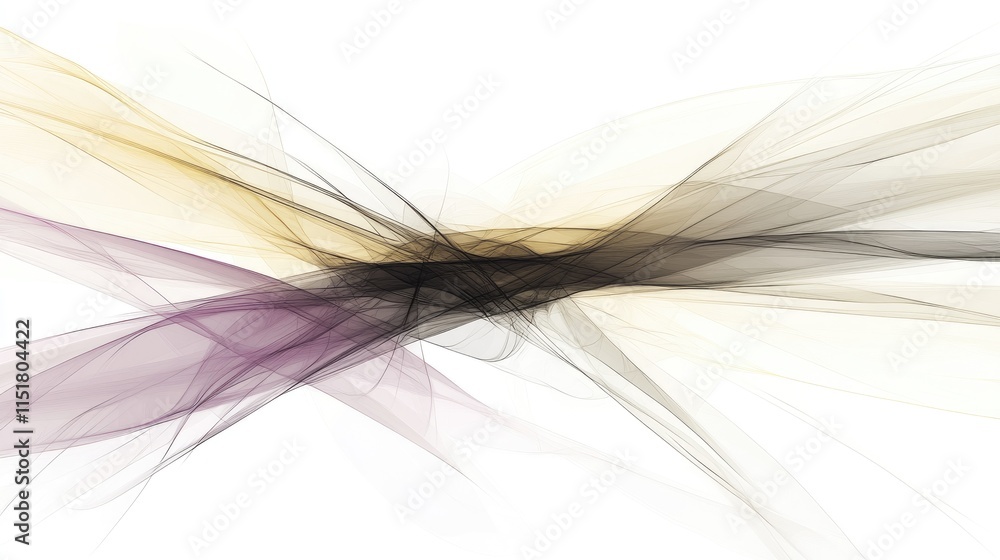 Aufkleber abstract representation of soft breezes or waves, using gentle lines and calming colors to promote e