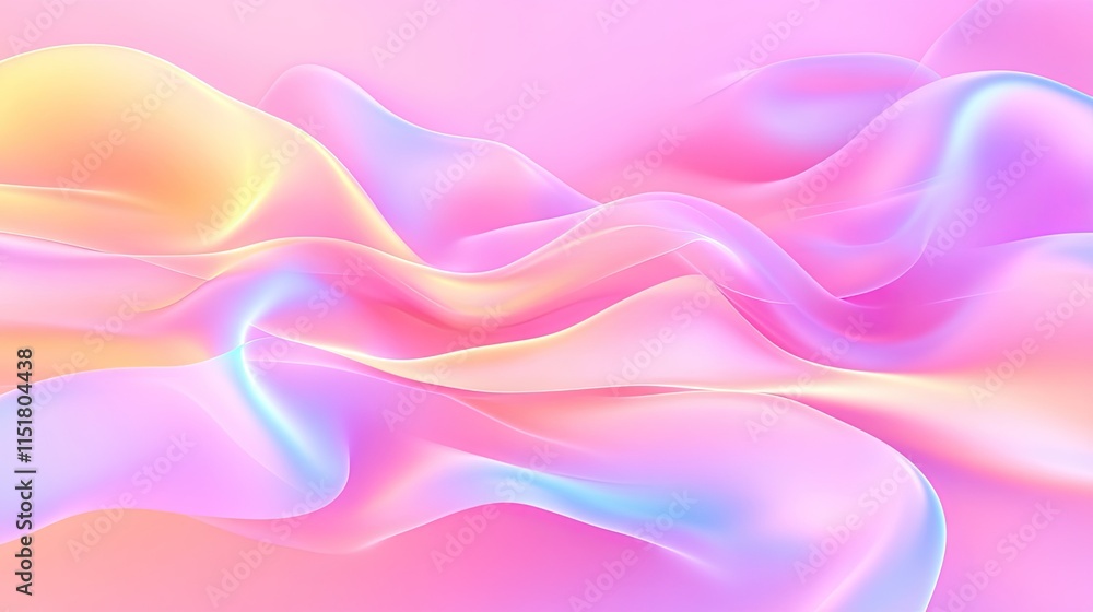 Aufkleber abstract representation of soft breezes or waves, using gentle lines and calming colors to promote e