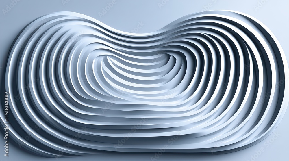 Aufkleber abstract representation of soft breezes or waves, using gentle lines and calming colors to promote e