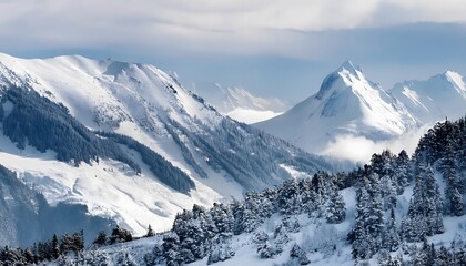 Obraz premium Paisajes nevados de alta definición