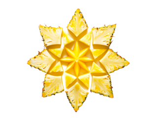 Glowing Golden Starburst Geometric Abstract Pattern Design